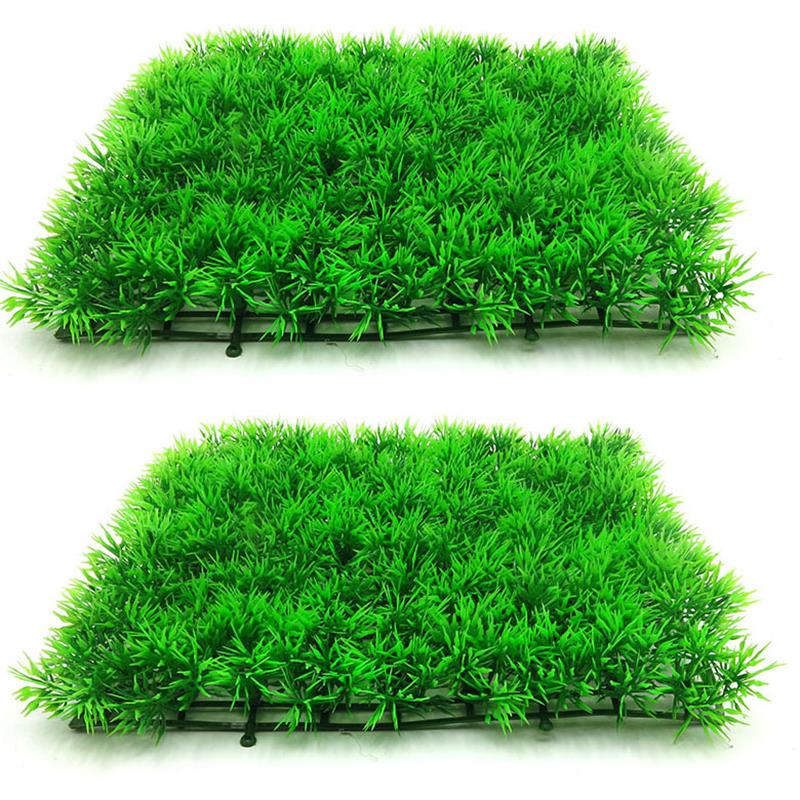 Aquarium Plant Design - Artificial Green Grass Plant Lawn Turf