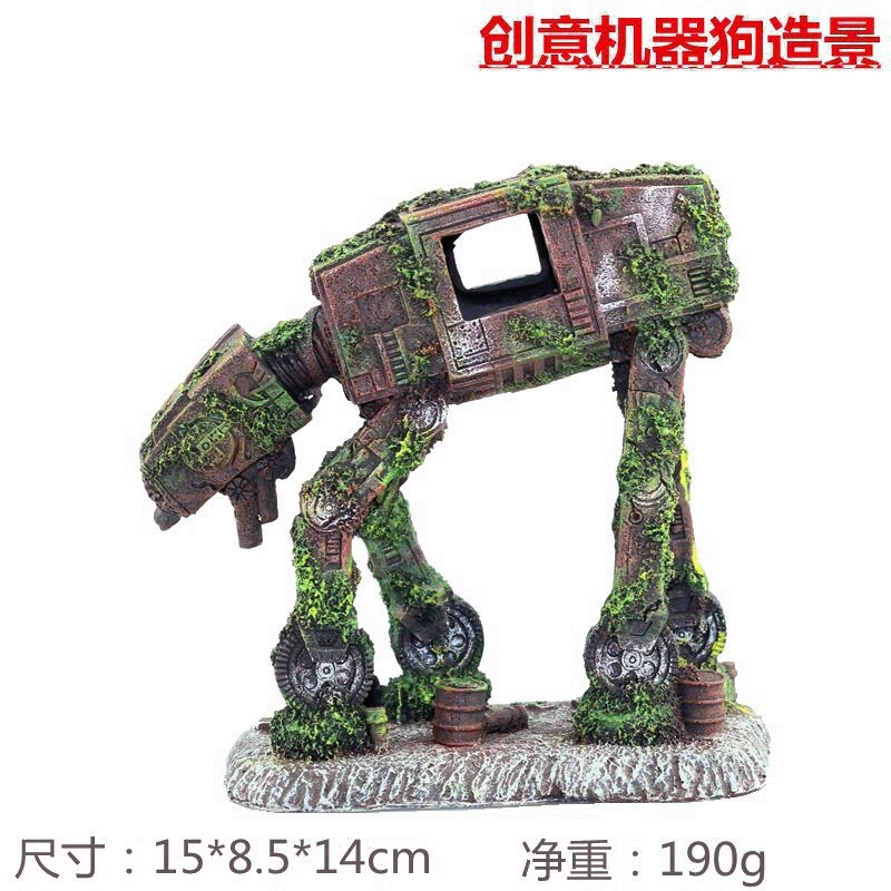 Ornament Resin Robotic Dog Aqu - Planted Aquarium With Driftwood review and price