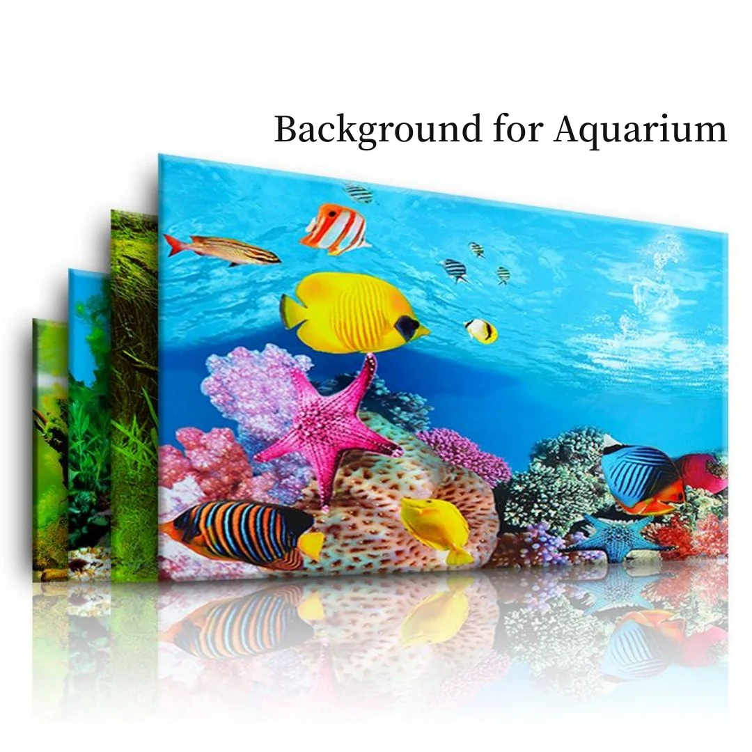 Background Aquarium 3D Sticker - Aquarium Plant Design review and price