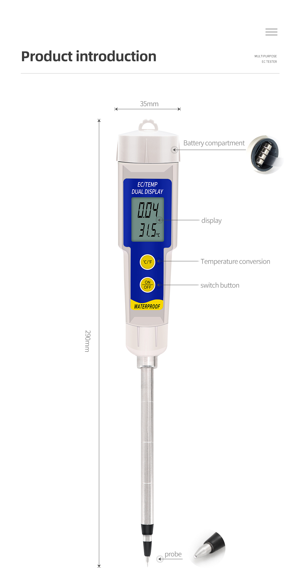EC-315 2 in 1 Soil EC Tester M - Aquarium Plant Lab review and price