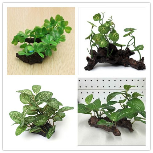 1pcs Plastic artificial tree t - Planted Aquarium With Driftwood review and price